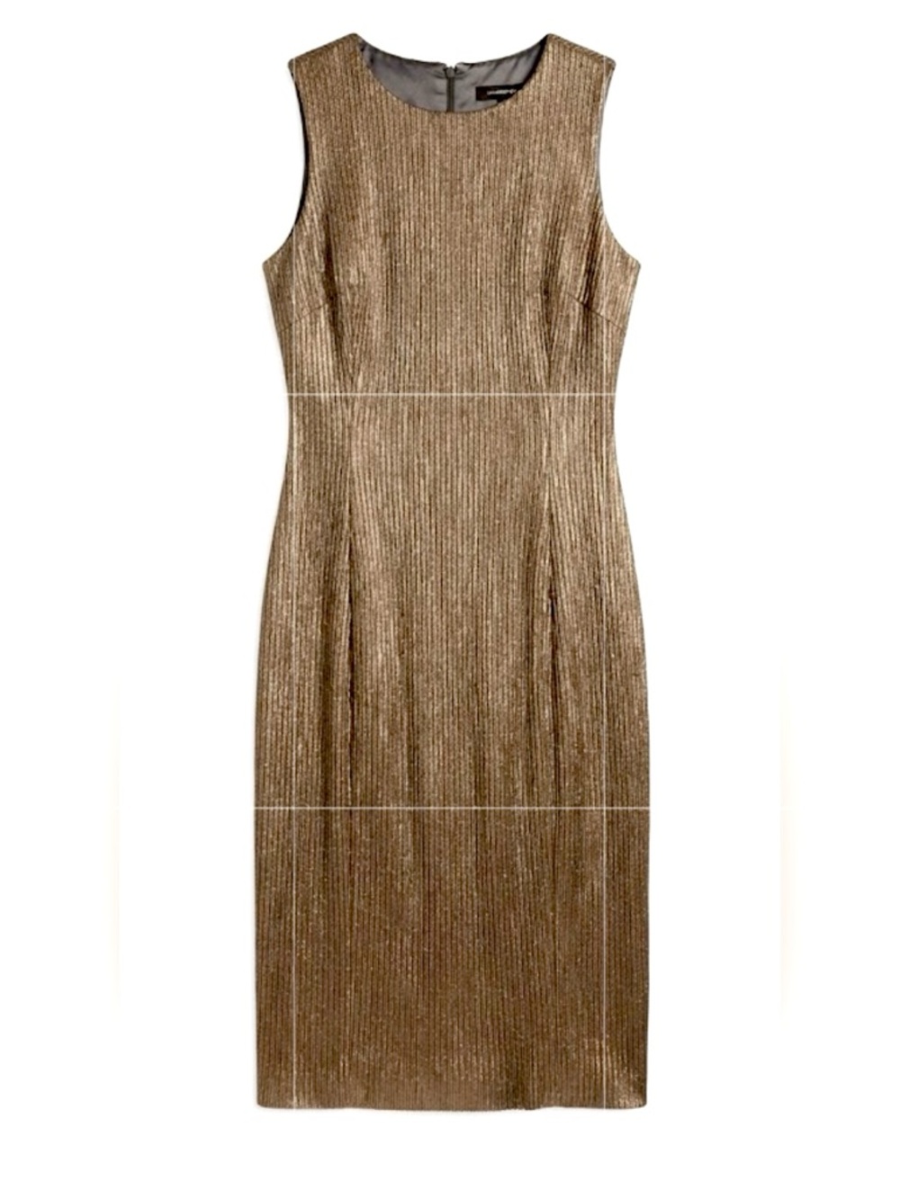 Jay Godfrey Bronze Sleeveless Sheath Midi Dress Size 2